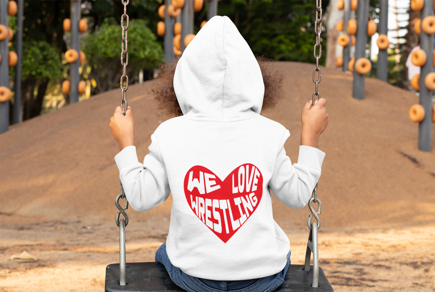 WE LOVE WRESTLING Big Love hinten - Premium Hoodie