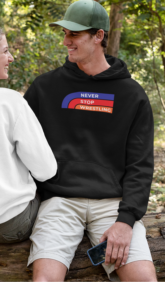 NEVER STOP WRESTLING - BUNT - Premium Hoodie